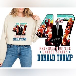 Donald Trump 47th President sweatshirt size Medium